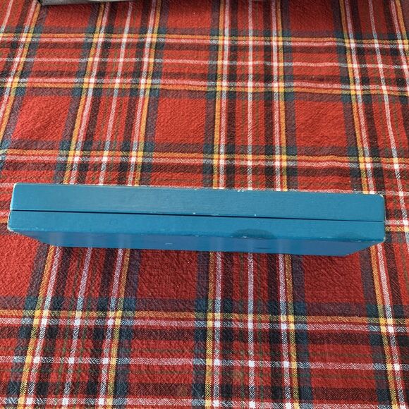 Vintage CD Peacock Jewelers Chicago Since 1837 Jewelry Box Cardboard Teal 8 1/4” - Picture 4 of 8